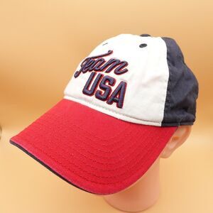 Team USA Hat Cap Strap Back Mens Red White Blue Olympic Sports Cotton One Size